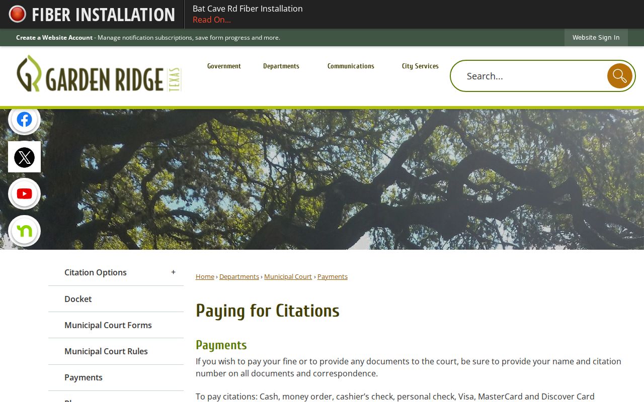 Garden Ridge payment channels for Comal County court records