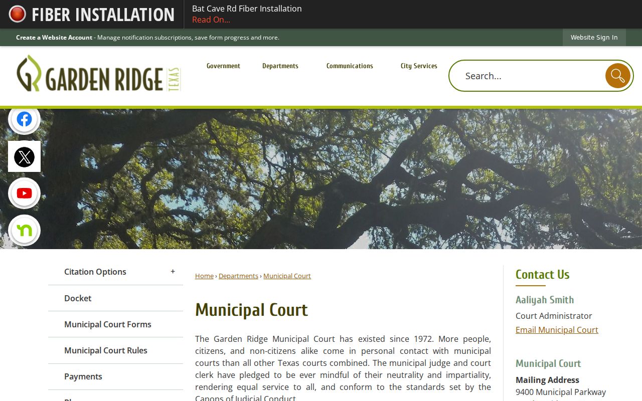 Garden Ridge evening docket for Comal County court record context