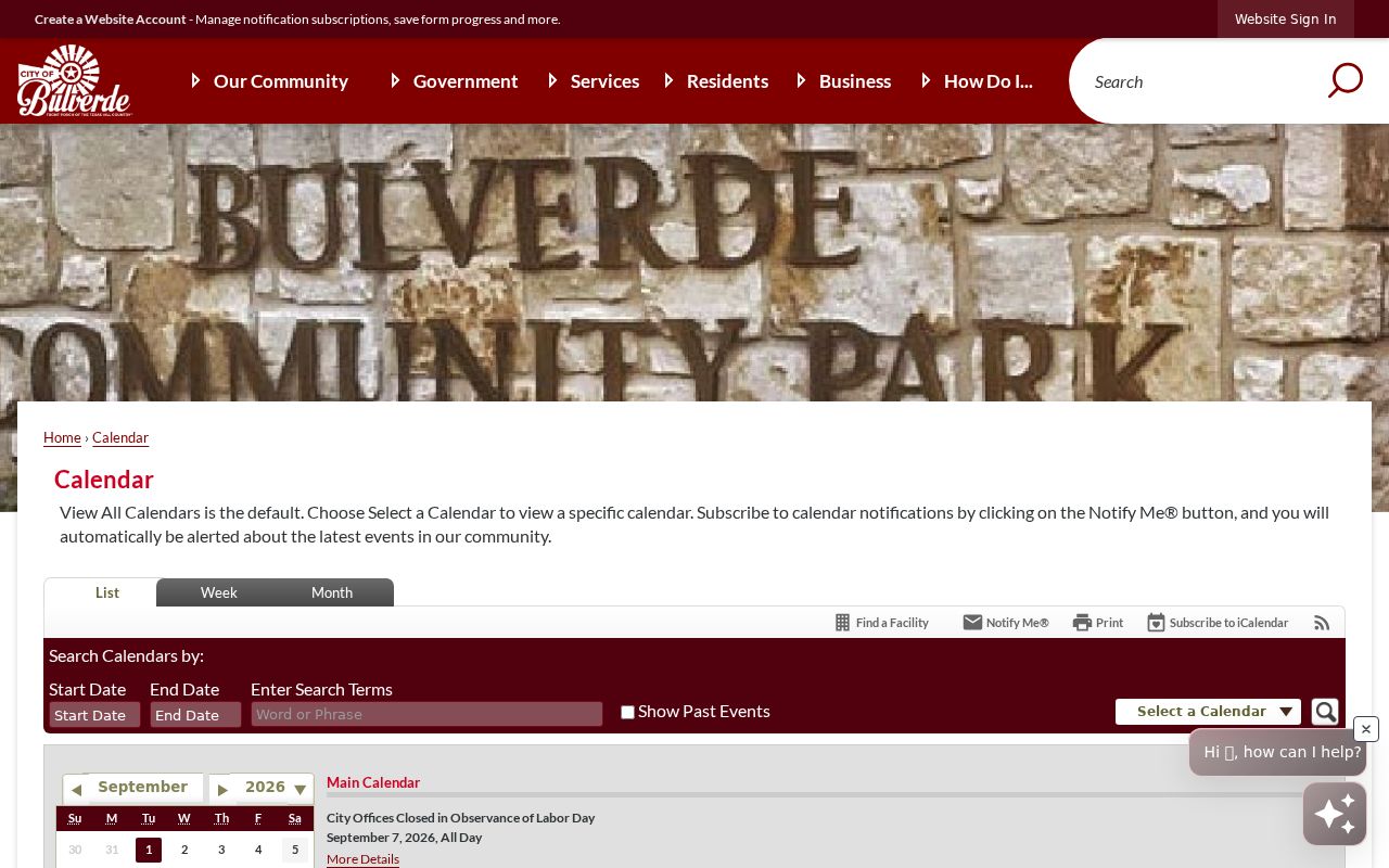 Bulverde calendar entries for Comal County court docket context